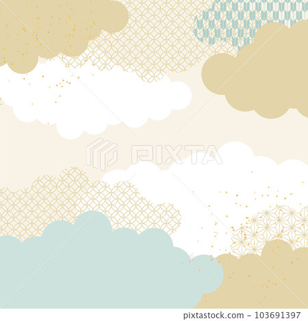 日本模式雲背景材料 103691397