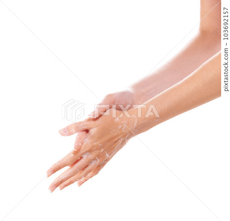 Cleanliness is next to godliness. a woman cleaning her hands. Cleanliness is next to godliness. a woman cleaning her hands. 103692157
