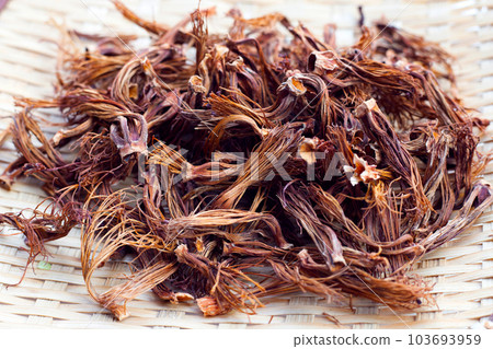 Dried red cotton tree flower Dried red cotton tree flower 103693959