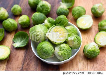 Fresh brussels sprouts. Organic vegetables 103694062
