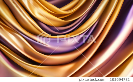 Gorgeous gold and purple silk wind background AI image Gorgeous gold and purple silk wind background AI image 103694781