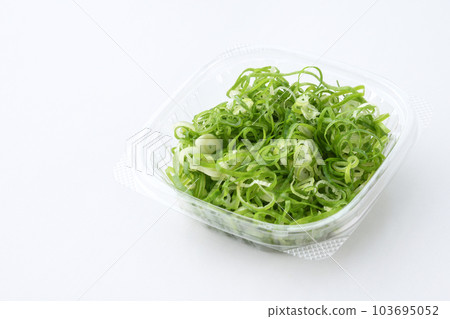 在塑料盒中切蔥 在塑料盒中切蔥 103695052