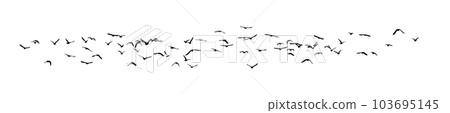 A flock of flying birds. Free birds. Vector illustration A flock of flying birds. Free birds. Vector illustration 103695145