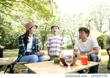 Family gathering and family image at camp 103695776