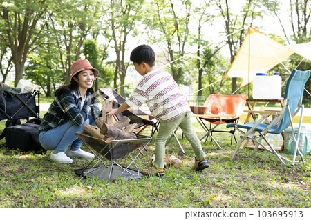 Family gathering and family image at camp 103695913