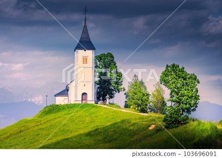 Jamnik. Charming 15th-century church stunning Kranj region in Slovenia. Jamnik. Charming 15th-century church stunning Kranj region in Slovenia. 103696091