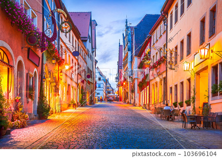 Rothenburg ob der Tauber, Germany. Historical city in Bavaria, Romantic Road route. Rothenburg ob der Tauber, Germany. Historical city in Bavaria, Romantic Road route. 103696104