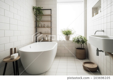 獨立式住宅中的浴室圖像“人工智能生成的圖像” 103696105