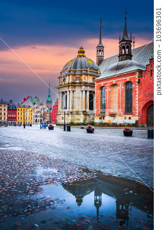 Stockholm, Sweden. Riddarholmen Square, Glama Stan. 103696301