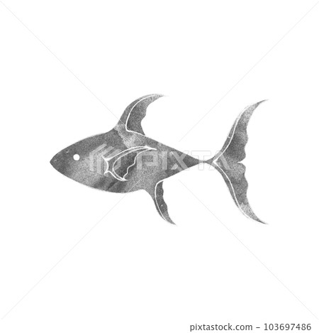 Fairy tale fish (single item) / ink painting style Fairy tale fish (single item) / ink painting style 103697486