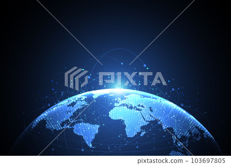 Global network connection. World map point and line composition concept of global business. Vector Illustration Global network connection. World map point and line composition concept of global business. Vector Illustration 103697805