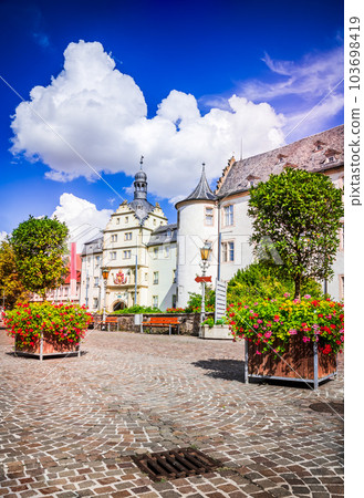Bad Mergentheim, Germany. Charming city on Romantic Road route in Bavaria. 103698419