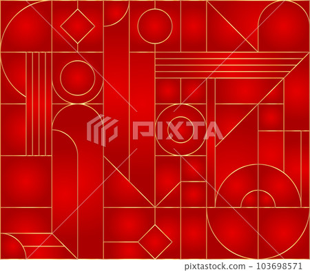 Gold red luxury abstract geometry invitation card. Gold red luxury abstract geometry invitation card. 103698571