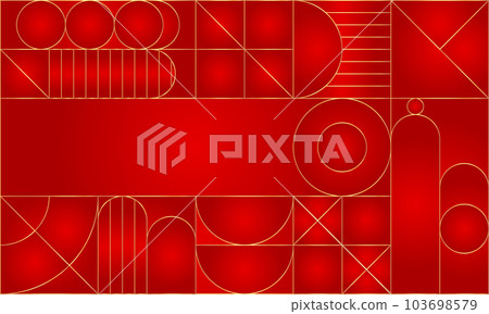 Gold red luxury abstract geometry invitation card. Gold red luxury abstract geometry invitation card. 103698579