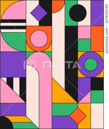 Modern abstract geometry pattern. Geometric minimalist design. Modern abstract geometry pattern. Geometric minimalist design. 103698580