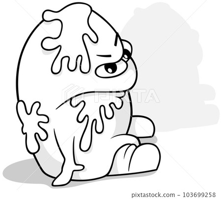 Drawing of a Garbage Monster with Slime 103699258