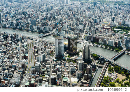 從東京晴空塔欣賞城市和河流的美麗景色 103699642