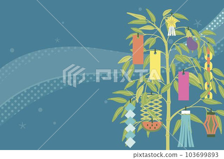 帶複製空間的七夕插圖（暗色） 103699893