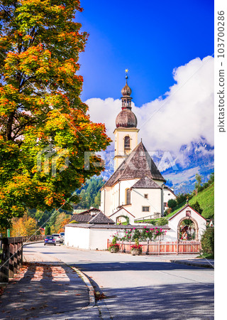 Ramsau, Germany - Autumn landscape in Berchtesgaden, Bavaria. Ramsau, Germany - Autumn landscape in Berchtesgaden, Bavaria. 103700286