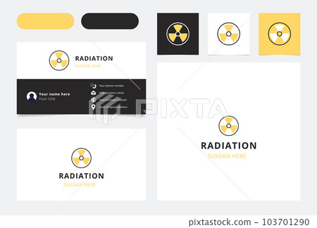 Radiation logo design with editable slogan. Branding book and business card template. Radiation logo design with editable slogan. Branding book and business card template. 103701290