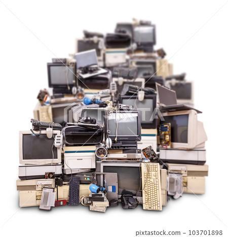 Electronic waste ready for recycling 103701898