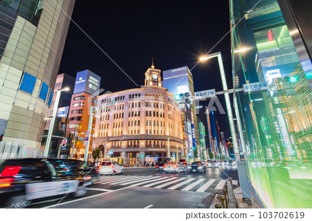 Ginza on Saturday night 103702619