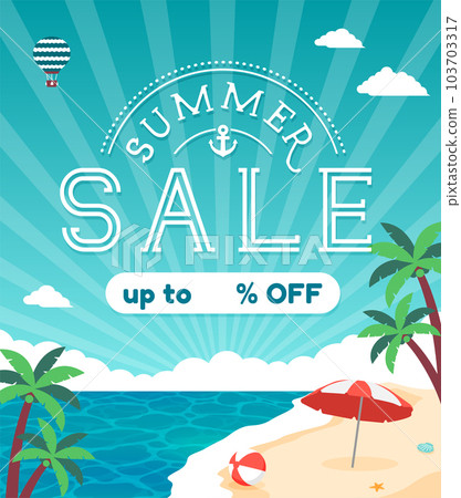 SUMMER SALE vector banner illustration 103703317
