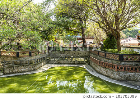 View of Banqiao Lin Family Mansion and Garden in New Taipei City, Taiwan. It is Taiwan's most complete surviving traditional Chinese garden architecture. View of Banqiao Lin Family Mansion and Garden in New Taipei City, Taiwan. It is Taiwan's most complete surviving traditional Chinese garden architecture. 103703399
