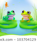 Frog illustration generated by AI 103704129