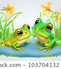 Frog illustration generated by AI 103704132