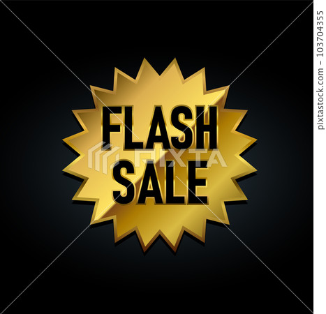 FLASH SALE (flash sale) gold icon illustration FLASH SALE (flash sale) gold icon illustration 103704355
