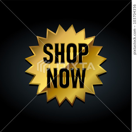 SHOP NOW gold icon illustration SHOP NOW gold icon illustration 103704356