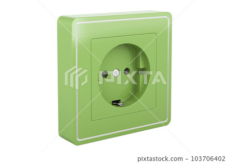 Electrical outlet, socket. 3D rendering Electrical outlet, socket. 3D rendering 103706402