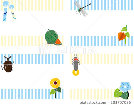 summer frame set illustration summer frame set illustration 103707086