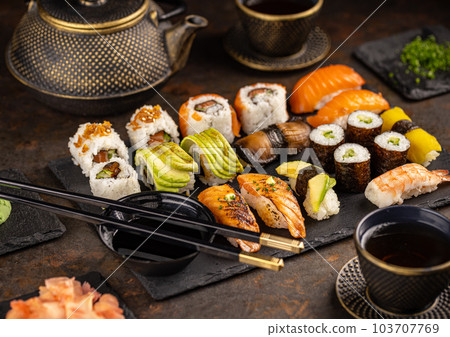 Japanese sushi food 103707769