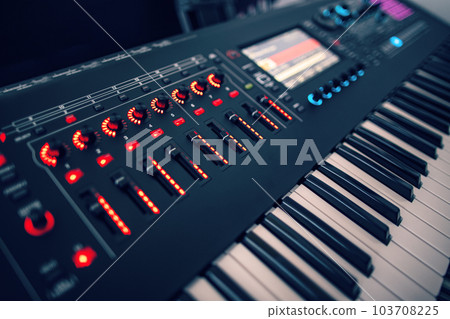 Modern studio synth panel Modern studio synth panel 103708225