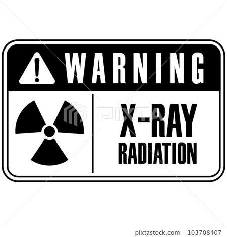 X-Ray Radiation warning sign. X-Ray Radiation warning sign. 103708407