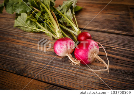Close up of fresh radishes 103708509