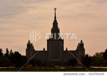 Moscow University at sunset, Moscow, Russia. Moscow University at sunset, Moscow, Russia. 103709285