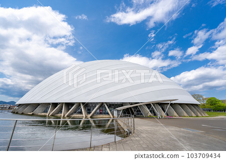 Nipro Hachiko Dome Odate Jukai Dome Japan's largest wooden building Renewed nature 103709434
