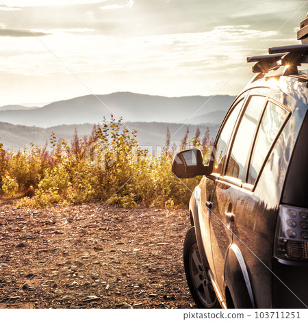 car for traveling with a mountain road car for traveling with a mountain road 103711251