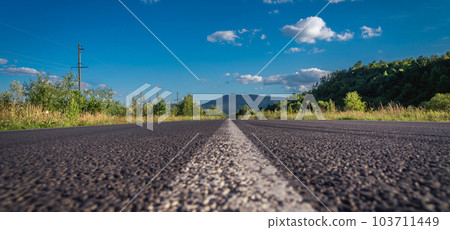 View of the empty road View of the empty road 103711449