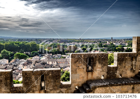 Spectacular Ancient Fortress Of Medieval City Carcassonne In Occitania, France Spectacular Ancient Fortress Of Medieval City Carcassonne In Occitania, France 103713476