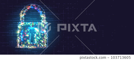 Cyber security and information or network protection. Future technology web services for business and internet project 103713605