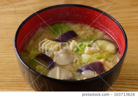 Eggplant miso soup Eggplant miso soup 103713628