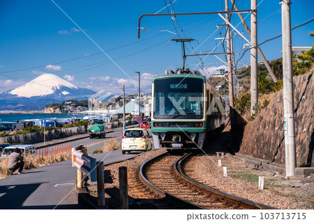 “神奈川縣”江之電和富士山/湘南海岸風光 103713715