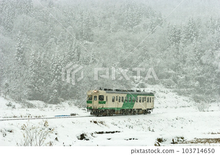 Oito Line Minami Otari - Nakatsuchi JR West Kiha 52-125 (Itoigawa) 103714650