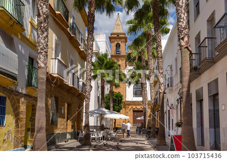 Sunny Street in Cadiz, Andalusia, Spain Sunny Street in Cadiz, Andalusia, Spain 103715436