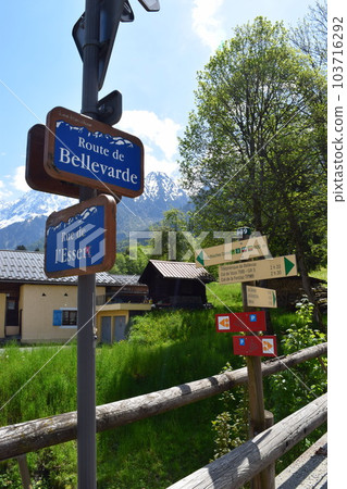 Cityscape of "Les Houches" in the Chamonix Valley Cityscape of "Les Houches" in the Chamonix Valley 103716292