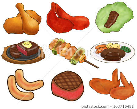 Meat dishes set Meat dishes set 103716491